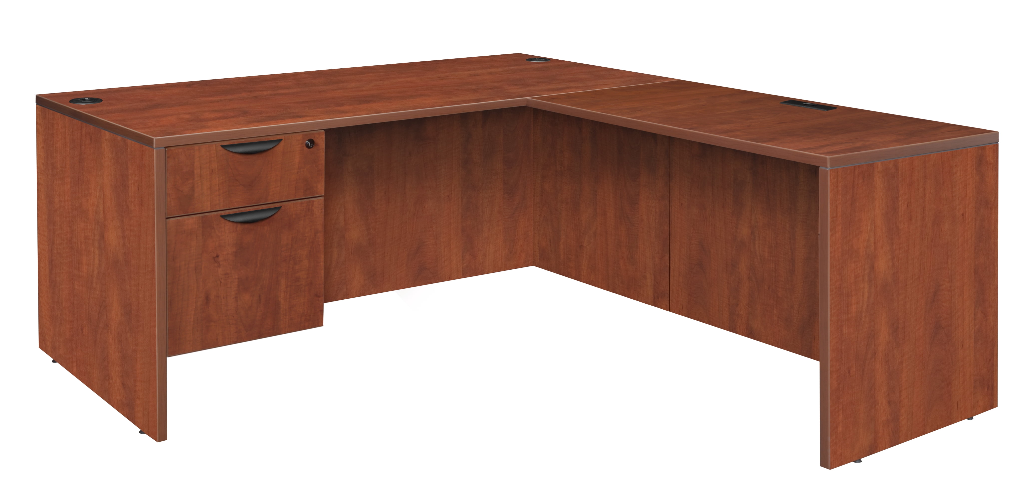Regency Legacy 71" Single Pedestal L-Desk with 47" Return- Cherry
