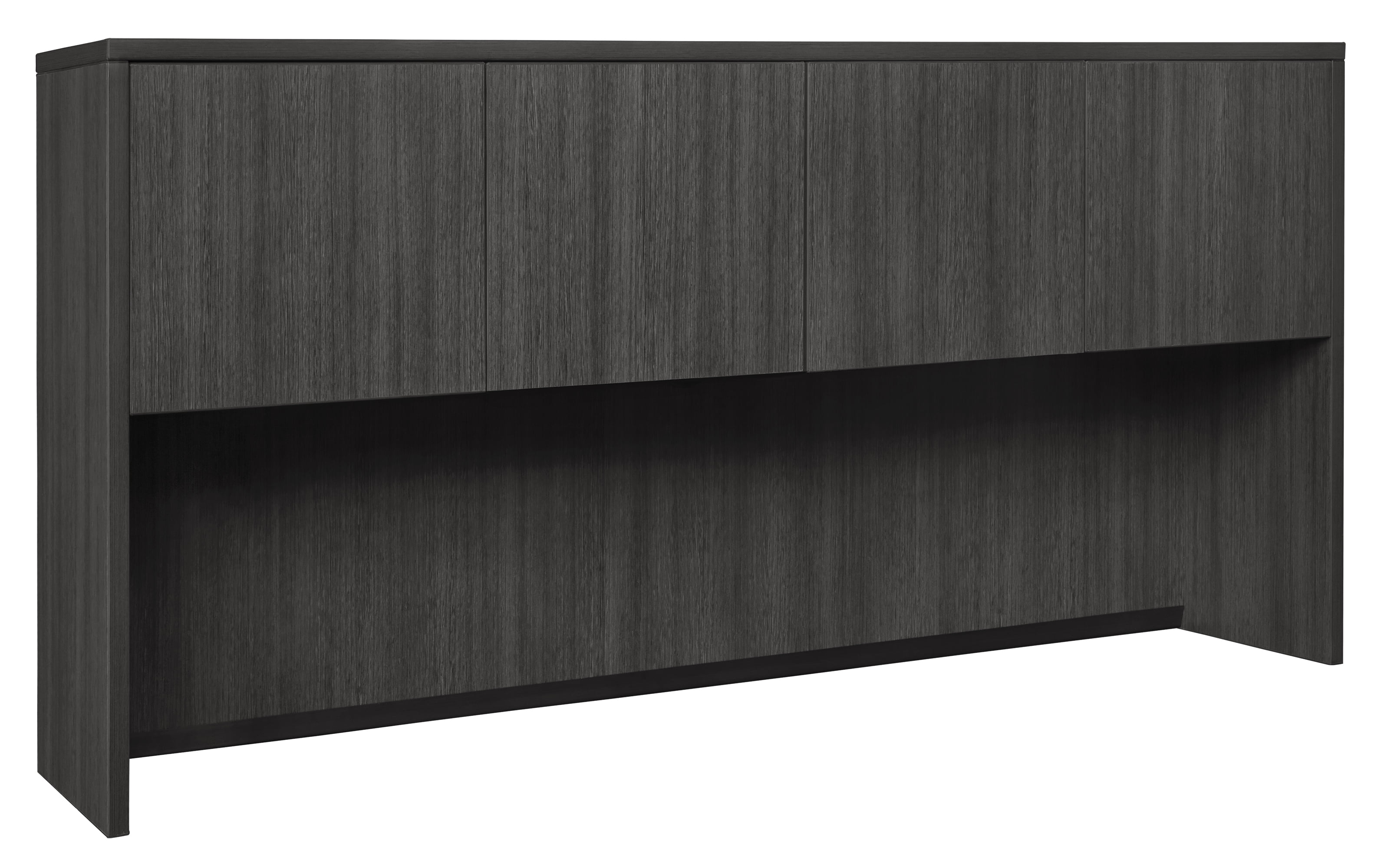 Ash Grey Laminate 4-Door 71-Inch Office Hutch