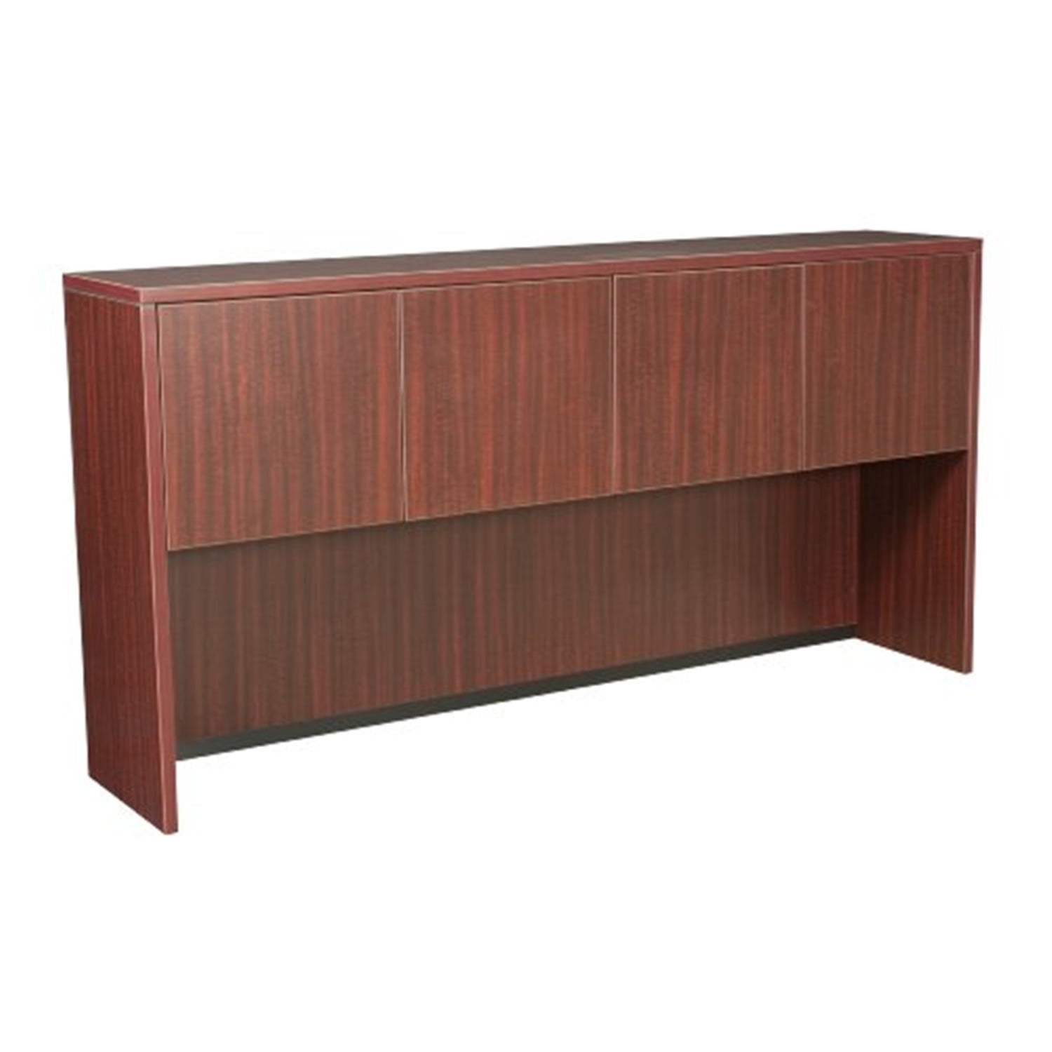 Mahogany Wood Laminate 4-Door Office Hutch