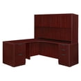 thumbnail image 1 of Regency Legacy 71 in. Double Full Pedestal Left Corner Credenza with 35 in. Return and Hutch- Mahogany, 1 of 7
