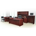 thumbnail image 1 of Regency Legacy 71 x 35 in. U Desk with Double Full Pedestal Drawer Unit- Mahogany, 1 of 7