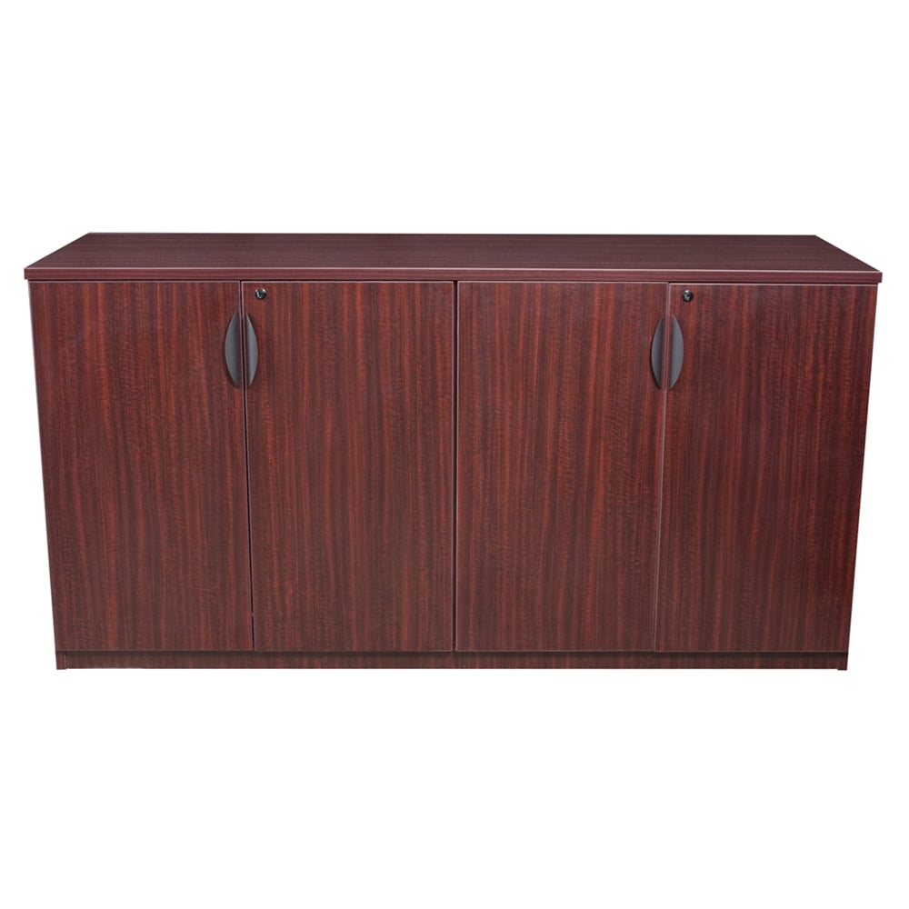 Mahogany 72-Inch 4-Door Storage Cabinet Buffet