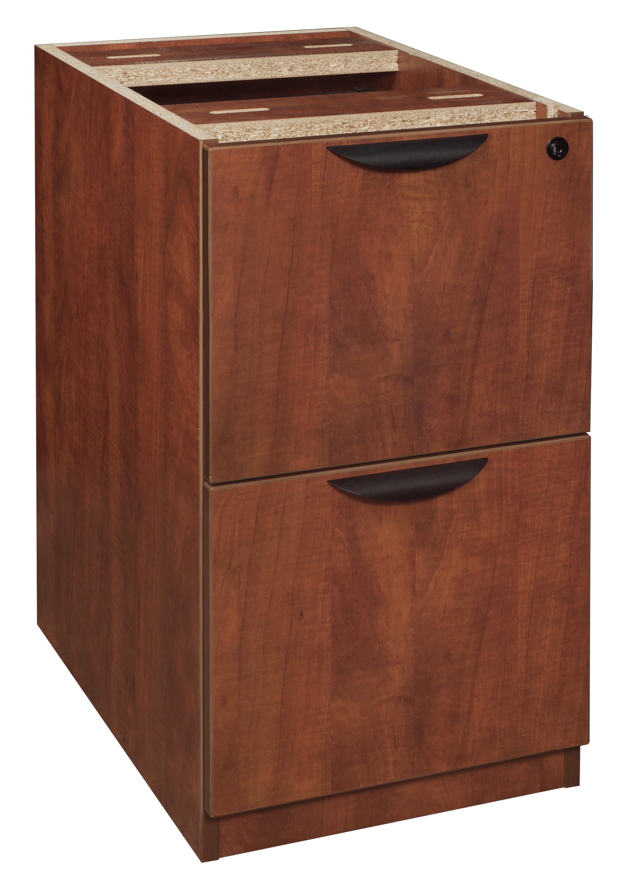 Cherry Laminate Lockable 2-Drawer Legal Size File Pedestal