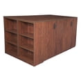thumbnail image 1 of Romig Legacy Stand Up 2 Storage Cabinet/ Lateral File/ Desk Quad with Bookcase End- Cherry, 1 of 6