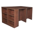 thumbnail image 1 of Regency Legacy Stand Up Desk Quad with Bookcase End- Cherry, 1 of 5