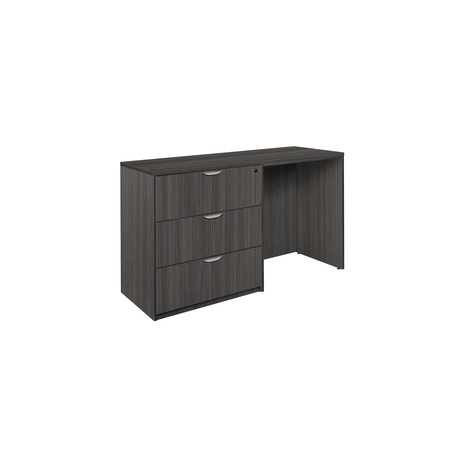 One Side File Desk Regency Legacy Stand Up Side to Side Lateral File/ Desk- Ash Grey ...