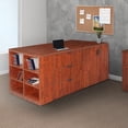 thumbnail image 1 of Regency Legacy Stand Up Storage Cabinet/ 3 Lateral File Quad with Bookcase End- Cherry, 1 of 6