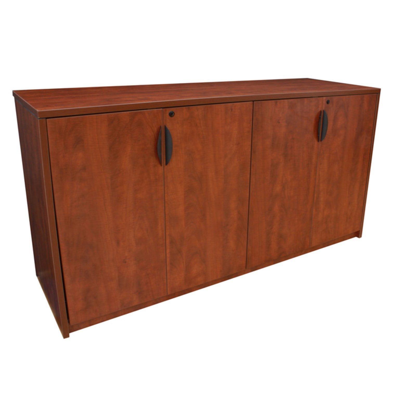 Cherry Melamine Laminate 72" Ergonomic Storage Cabinet with Locks