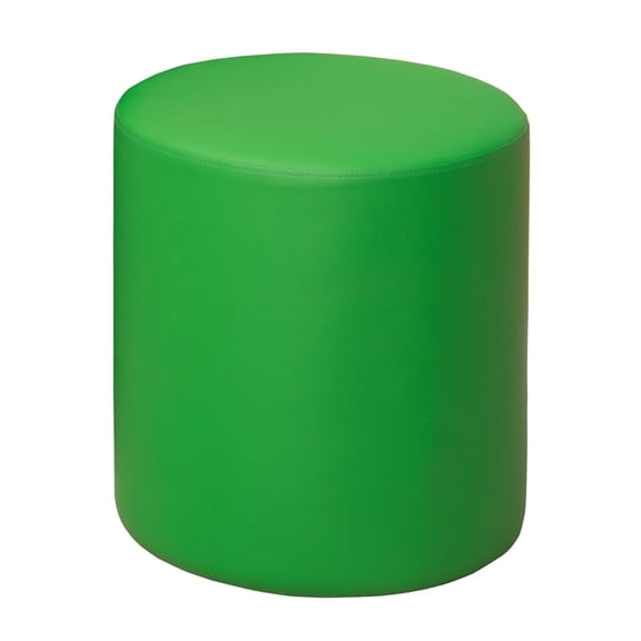 Regency Logan Upholstered Soft Round Shape Ottoman - Envy Green