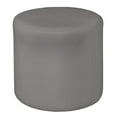 thumbnail image 1 of Regency Logan Upholstered Soft Round Shape Ottoman - Grey, 1 of 6