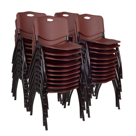 Regency M Stack Chairs,Burgundy,PK40 4700BY40PK