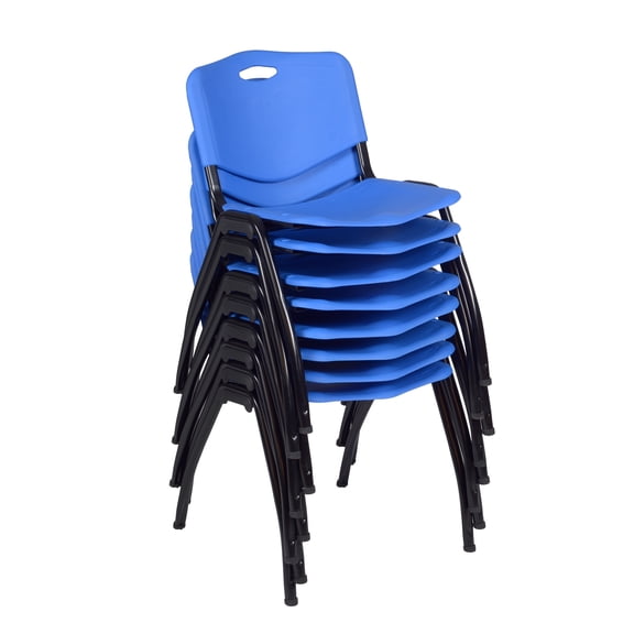 Regency M Lightweight Stackable Sturdy Breakroom Chair (8 pack)- Blue