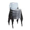 thumbnail image 1 of Regency M Grey Stack Chairs 8-Pack – Durable Plastic Stackable Chairs with Metal Frame, Lightweight & Easy-Clean Seating for Offices, Cafeterias & Breakrooms, 1 of 6