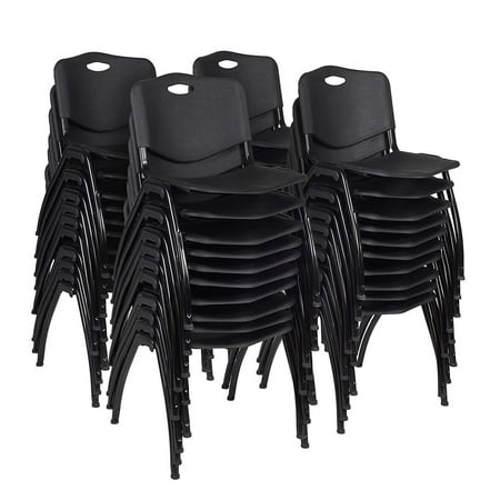 Regency M Lightweight Stackable Sturdy Breakroom Chair (40 pack)- Black