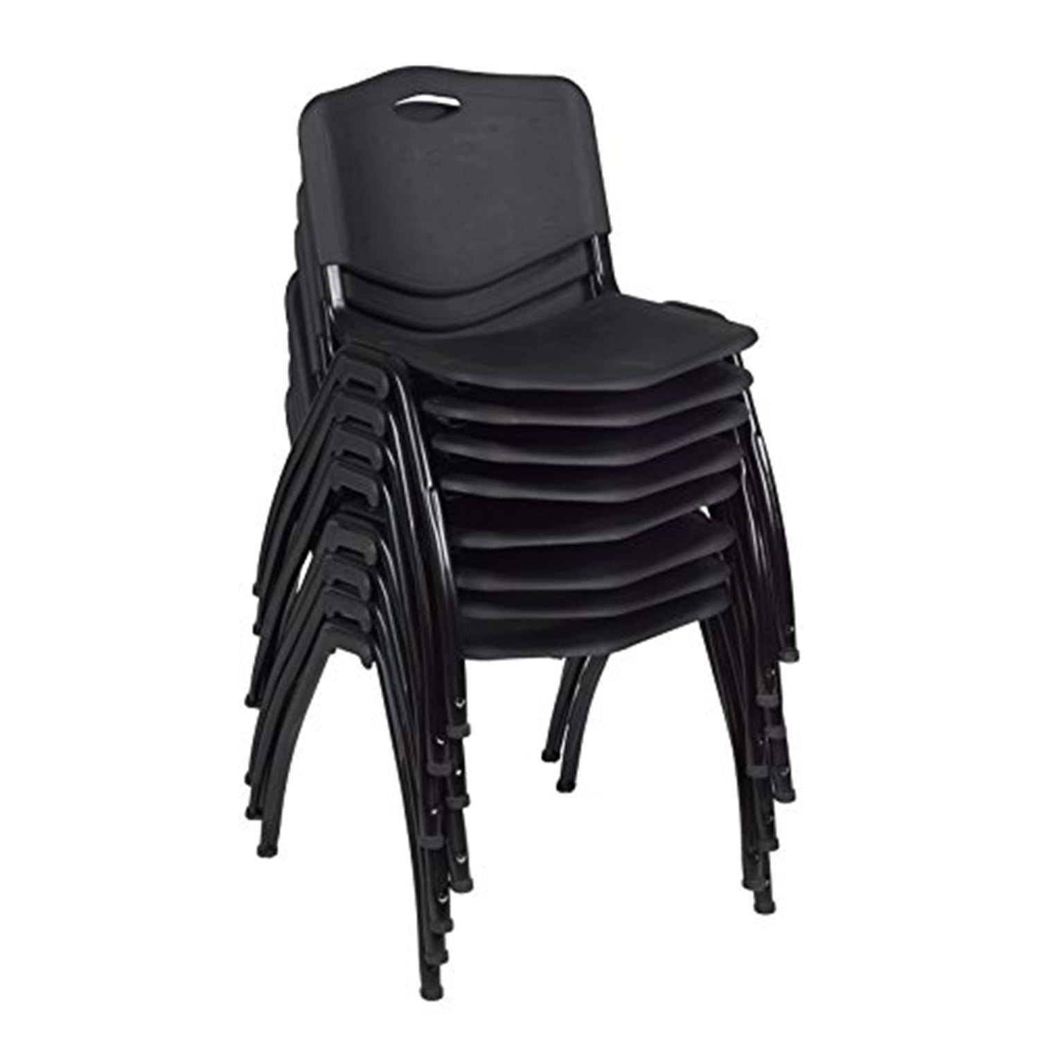 Regency M Lightweight Stackable Sturdy Breakroom Chair (8 pack)- Black ...