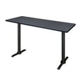 thumbnail image 1 of Regency Cain 60 x 24 in. Steel T-Base Cafe Training Seminar Table- Grey, 1 of 5