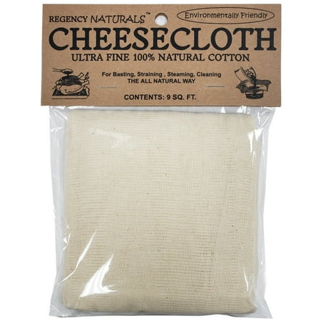 Regency Natural Cotton Unbleached Single Use Cheesecloth (9 Sq. Ft.) RW450N