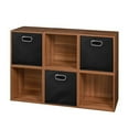 thumbnail image 1 of Niche Cubo Storage Set - 6 Cubes and 3 Canvas Bins- Warm Cherry/Black, 1 of 8