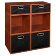 thumbnail image 1 of Regency Niche Cubo Storage Set- 4 Full Cubes/2 Half Cubes with Foldable Storage Bins- Cherry/Black, 1 of 10