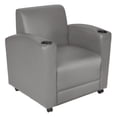 thumbnail image 1 of Nova Lounge Vinyl Chair in Grey, 1 of 10