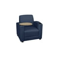thumbnail image 1 of Regency Nova Tablet Arm Chair- Navy Blue/Noble Oak, 1 of 6