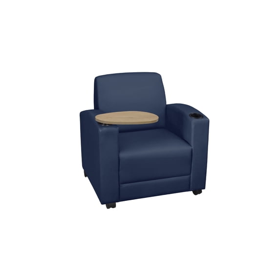 Regency Nova Tablet Arm Chair- Navy Blue/Noble Oak