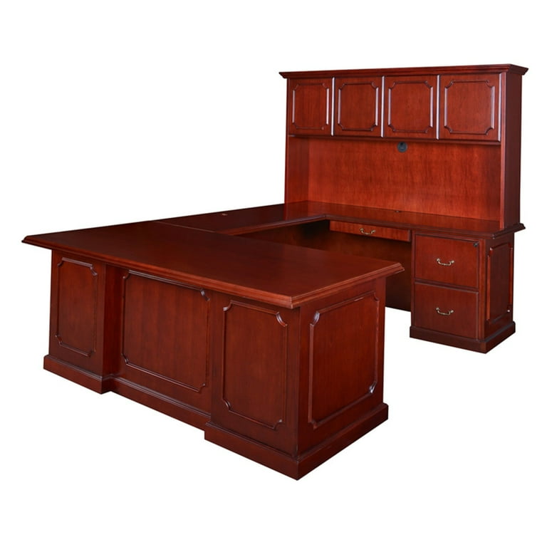 Regency Prestige Double Pedestal U Shaped Desk with Optional Hutch