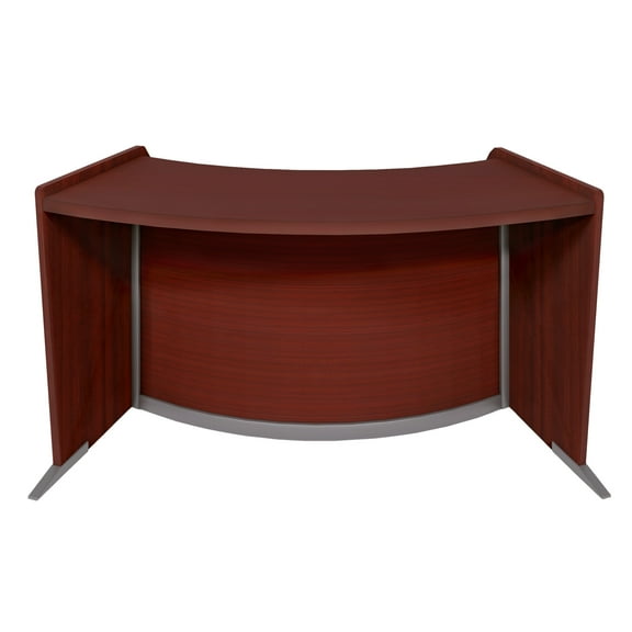 Regency Seating B3177045 Marque Curved ADA Compliant Reception Station - 62.5 x 25 x 33 in. - Mahogany