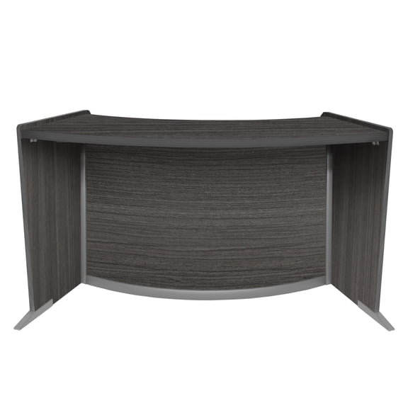 Regency Seating B3177057 Marque Curved ADA Compliant Reception Station - 62.5 x 25 x 33 in. - Driftwood Gray