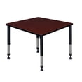 thumbnail image 1 of Regency Kee 36 in. Square Height Adjustable Classroom Activity Table- Mahogany, 1 of 6