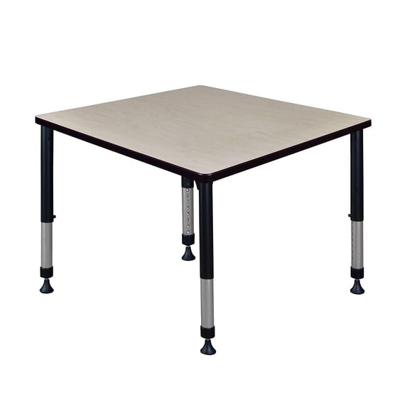 Regency Kee 36 in. Square Height Adjustable Classroom Activity Table- Maple