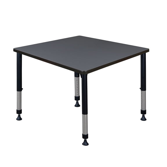 Regency Kee 42 in. Square Height Adjustable Classroom Activity Table- Grey