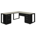 thumbnail image 1 of Regency Structure 72 x 78 in. Corner L Desk with Metal Pedestal Drawer- Maple, 1 of 10