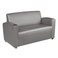 thumbnail image 1 of Supernova Vinyl Loveseat in Grey, 1 of 6