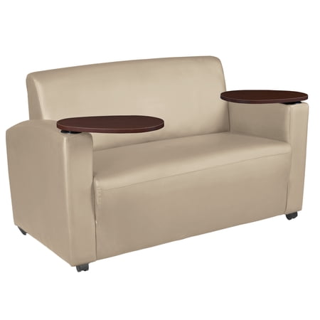 Regency Supernova Tablet Arm Loveseat- Sand/Java