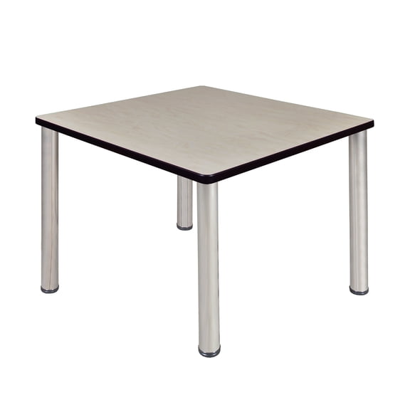 Regency Kee 36 in. Medium Square Breakroom Table- Maple Top, Chrome Legs