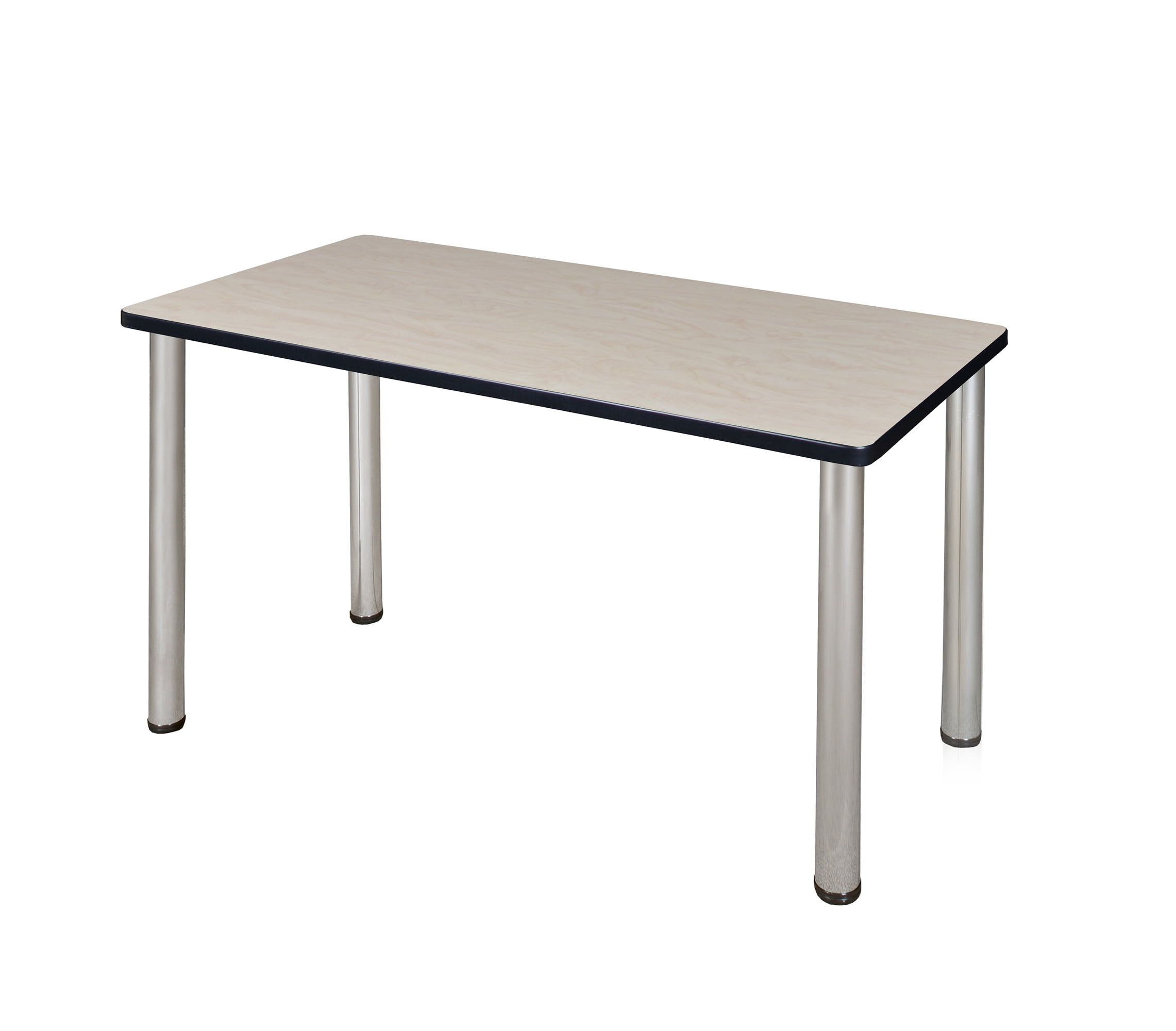 Maple and White Melamine Training Table with Metal Frame