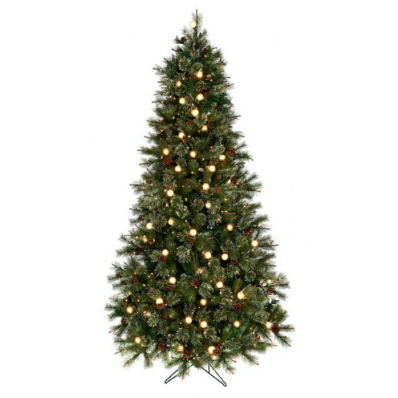 Regency Twinkle Cottonwood Pre-Lit Artificial Christmas Tree 7.5' High with Clear Bulbs
