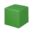 thumbnail image 1 of Regency Upholstered Soft Jean Plush Square Ottoman - Envy Green, 1 of 4