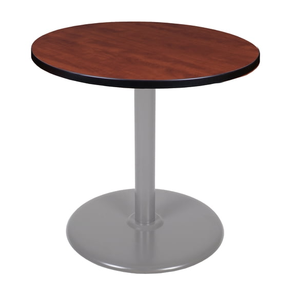 Regency Via 30" Round Platter Base Table- Cherry/Grey