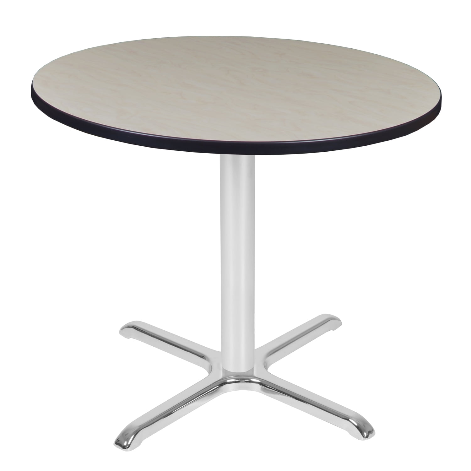Regency Via 36 in. Medium Round X-Base Breakroom Table- Maple Top ...