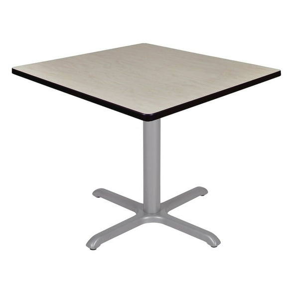 Regency Via 42 inch Square X-Base Table in  Maple with Grey Base