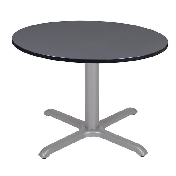 Regency 48 in. Large Round X-Base Breakroom Table- Grey Top, Grey Legs