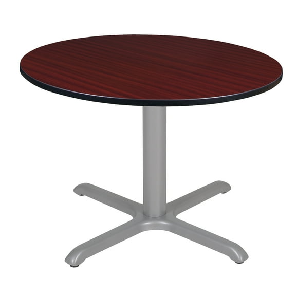 Regency Via 48" Round X-Base Table- Mahogany/Grey