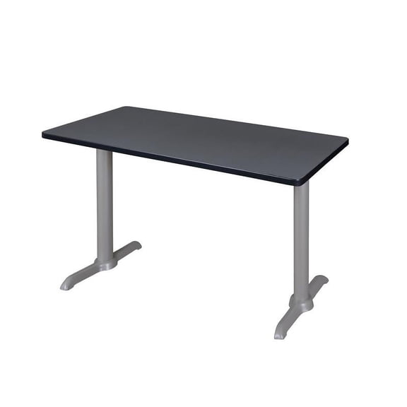 Regency Via 48 inch x 24 inch Training Table in Grey and Grey
