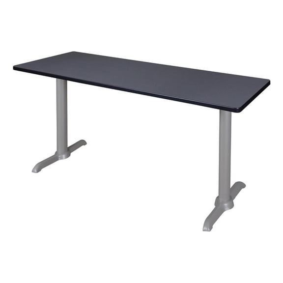 Regency Cain 66" x 24" Training Table- Grey/ Grey Base