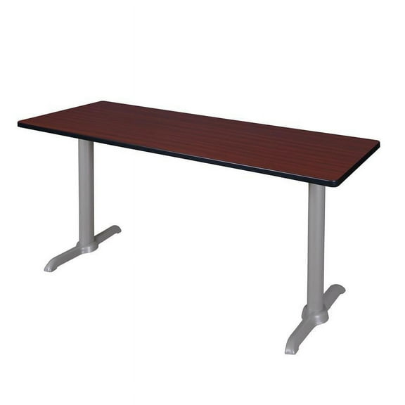 Regency Via 66" x 24" Training Table- Mahogany/Grey