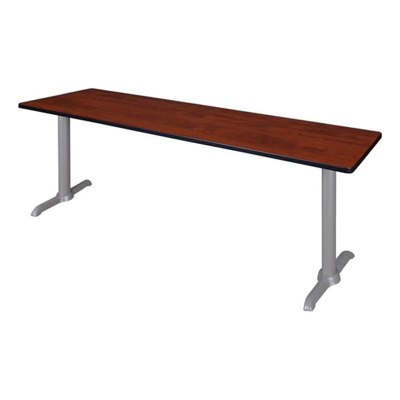 Regency Cain 84" x 24" Training Table- Cherry/ Grey Base