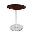 thumbnail image 1 of Regency Via Cafe High 30" Round Platter Base Table- Mahogany/Chrome, 1 of 2