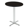 thumbnail image 1 of Regency Via Cafe High 30" Round X-Base Table- Mocha Walnut/Chrome, 1 of 3